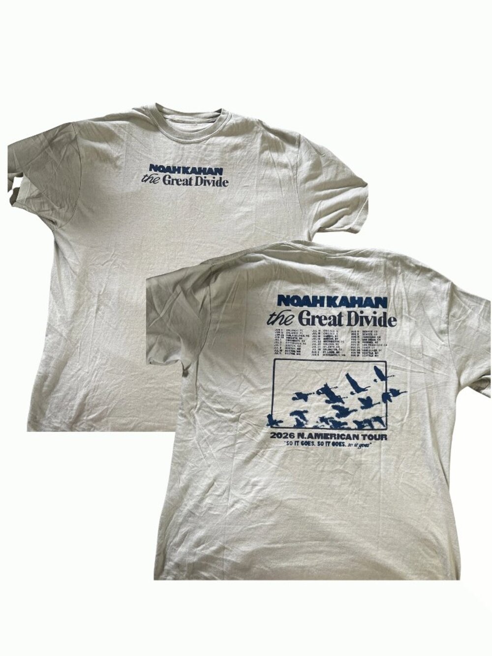 Noah Kahan Great Divide Tour 2026 Graphic Concert T-Shirt